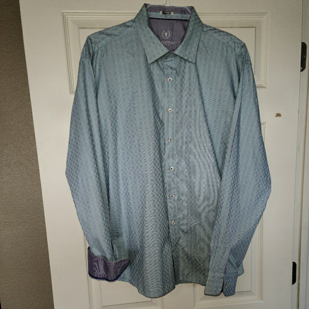 BUGATCHI UOMO REVERSIBLE CUFF SHIRT